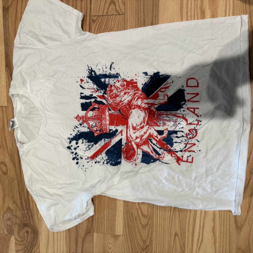 England Graphic Tee - Red and Blue Design